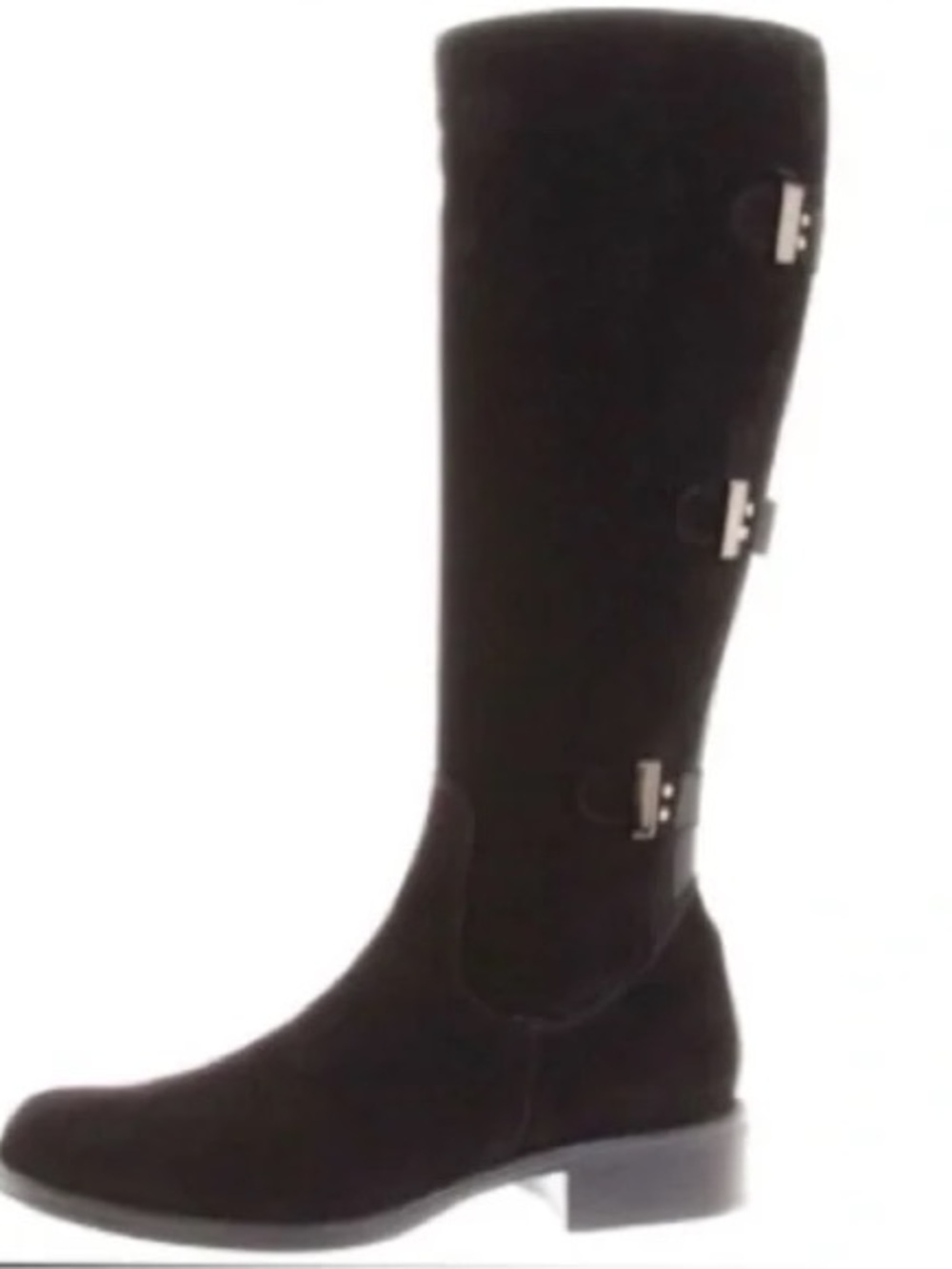 Aquatalia Black Suede Knee-High Boots | Size EU 37 | Made in Italy